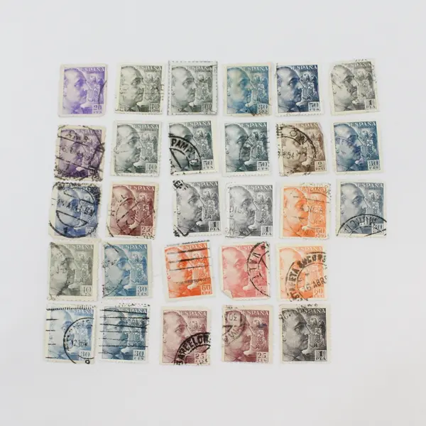 Lot Of 28 Spain 1940s-1950s Franco Stamps Used