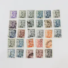 Lot Of 28 Spain 1940s-1950s Franco Stamps Used