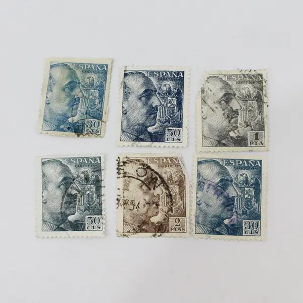 Lot Of 28 Spain 1940s-1950s Franco Stamps Used