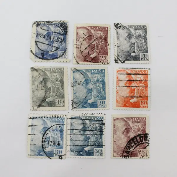 Lot Of 28 Spain 1940s-1950s Franco Stamps Used
