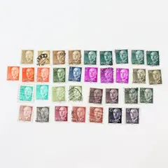 Lot Of 33 Spain 1950s Francisco Franco Stamps Used