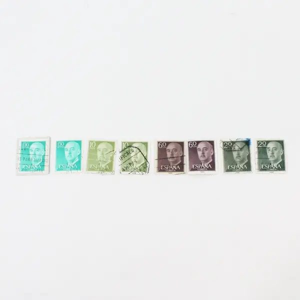 Lot Of 33 Spain 1950s Francisco Franco Stamps Used