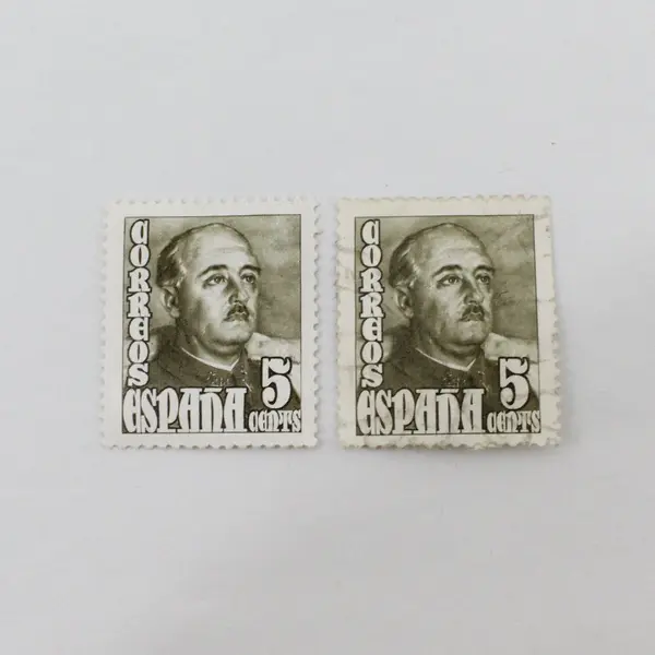 Lot Of 10 Spain 1948 General Franco Stamps Used