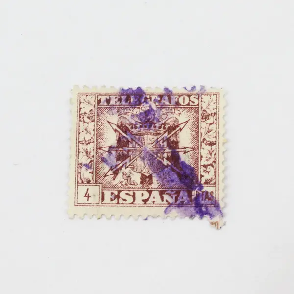 Lot Of 4 Spain 1949 Telegraph Revenue Stamps Used