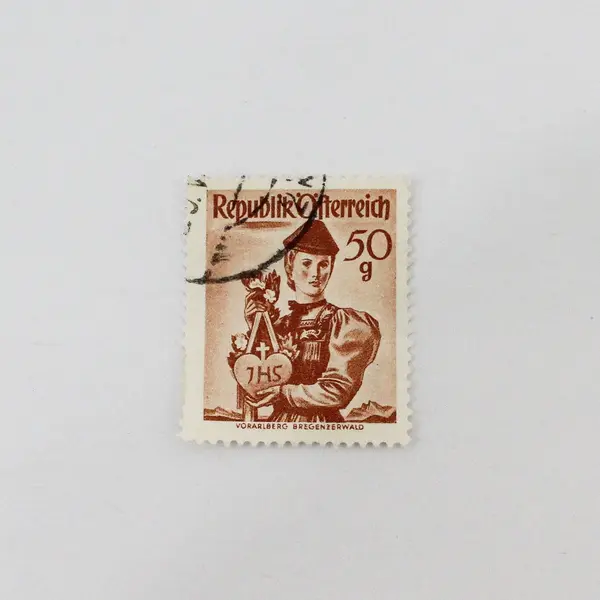 Lot of 10 Austria Costume-Themed Postage Stamps Used 1948-1955