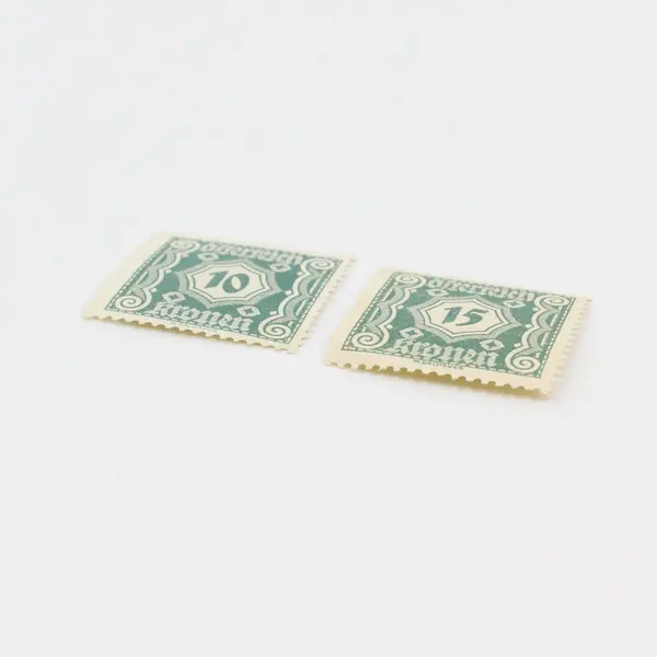 Lot Of 2 Austria 1922 Postage Due 10/15 Kronen Stamps Mint Hinged OG