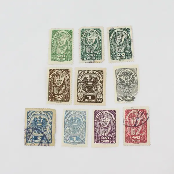 Lot Of 10 German Austria 1919-1921 Stamps Used