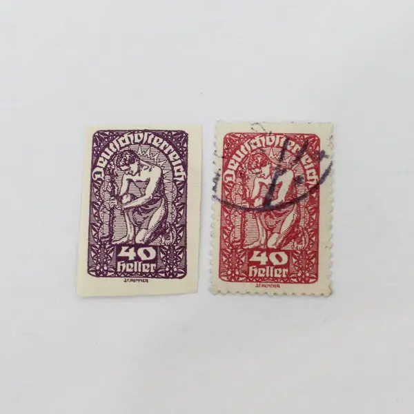 Lot Of 10 German Austria 1919-1921 Stamps Used