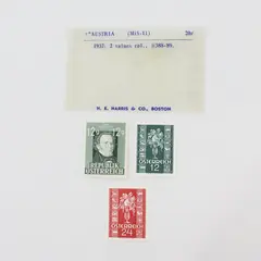 Lot Of 3 Austria 1937 1947 Stamps SC #388-89 #491 MNH OG