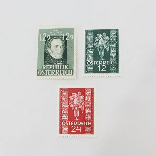 Lot Of 3 Austria 1937 1947 Stamps SC #388-89 #491 MNH OG