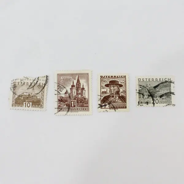 Lot Of 10 Austria 1930s-1950s Stamps Used
