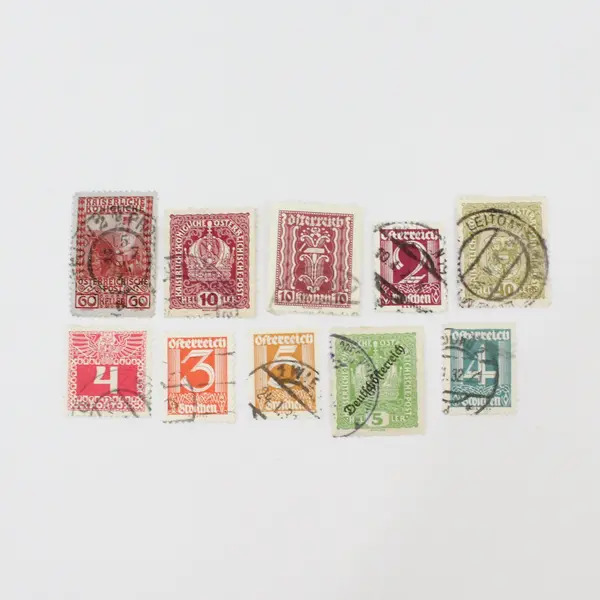 Lot Of 10 Austria 1908-1932 Stamps Used