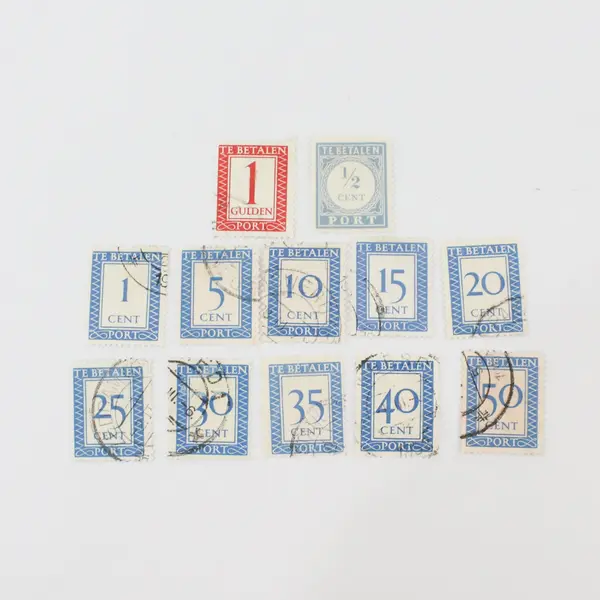 Lot Of 12 Netherlands 1947 Postage Due Stamps Used
