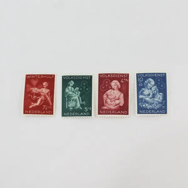 Lot Of 4 Netherlands German Occupation 1944 Semi Postal Stamps MNH OG