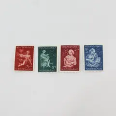 Lot Of 4 Netherlands German Occupation 1944 Semi Postal Stamps MNH OG
