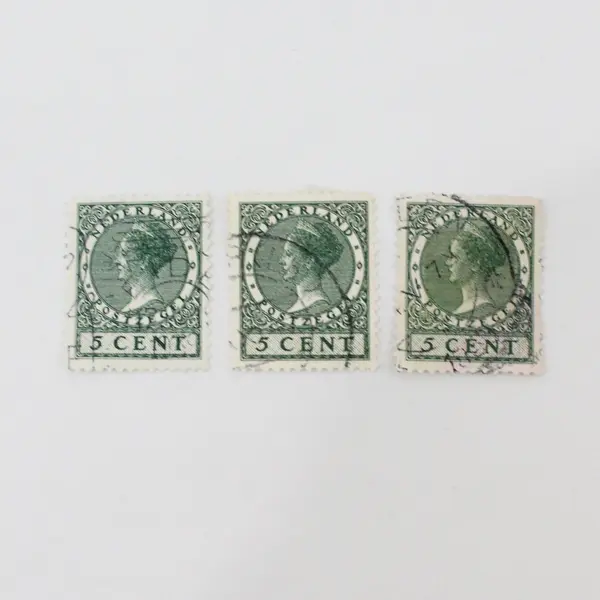 Lot Of 9 Netherlands 1900s-1920s Queen Wilhelmina Stamps Used