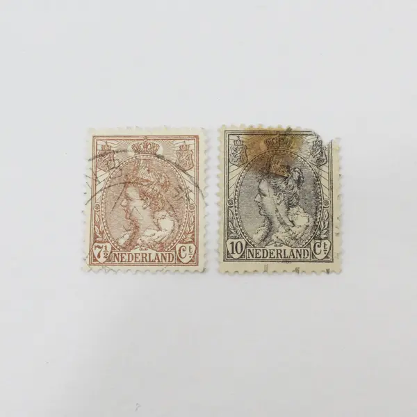 Lot Of 9 Netherlands 1900s-1920s Queen Wilhelmina Stamps Used