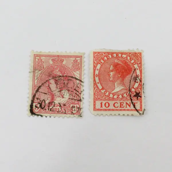 Lot Of 9 Netherlands 1900s-1920s Queen Wilhelmina Stamps Used