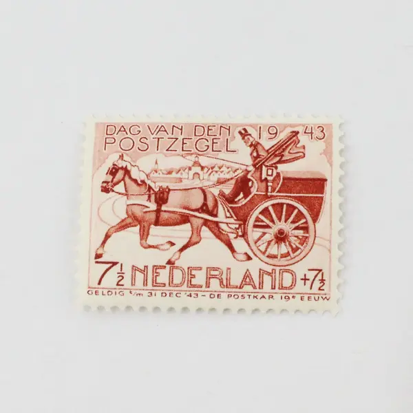 Lot Of 2 Netherlands 1943 Stamp Day Semi Postal Stamps Mint Hinged OG