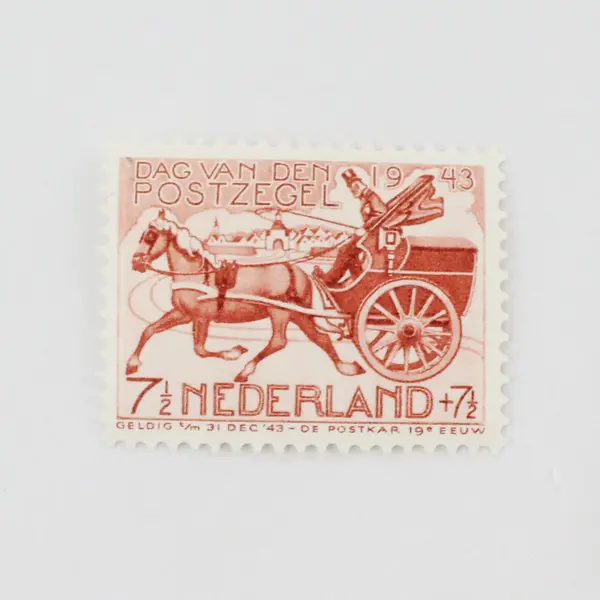 Lot Of 2 Netherlands 1943 Stamp Day Semi Postal Stamps Mint Hinged OG