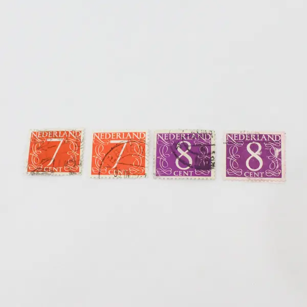 Lot Of 16 Netherlands 1946-1957 Van Krimpen Stamps Used