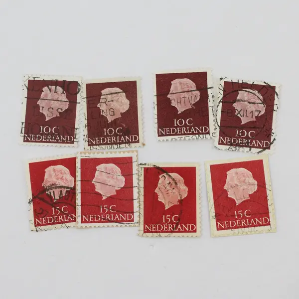 Lot Of 23 Netherlands 1950s Queen Juliana Stamps Used