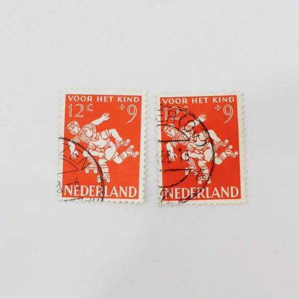 Lot of 5 Netherlands 1958 Child Welfare Stamps Used