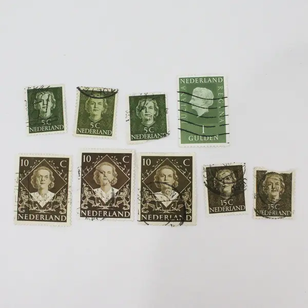 Lot of 30 Mixed Netherlands & Suriname Queen Juliana Stamps Used 1950s-1960s