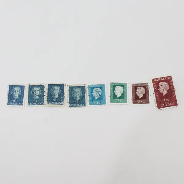 Lot of 30 Mixed Netherlands & Suriname Queen Juliana Stamps Used 1950s-1960s