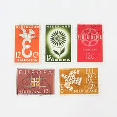 Lot Of 5 Netherlands Europa CEPT 1958-1963 Stamps Used