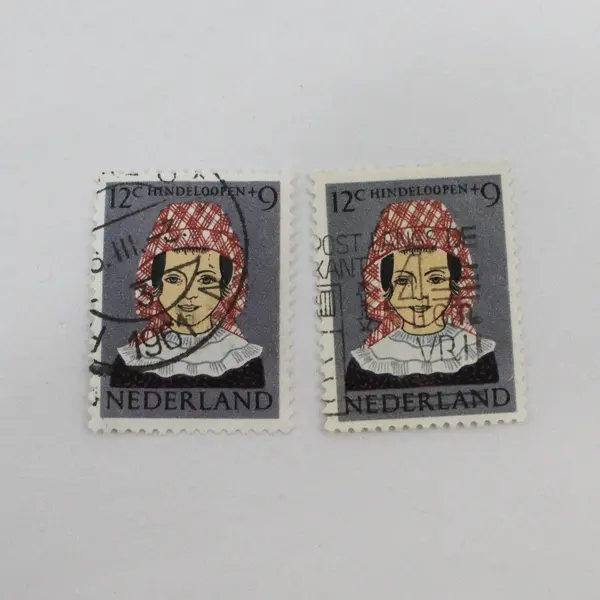 Lot Of 10 Netherlands 1950s-1960s Children Stamps Used