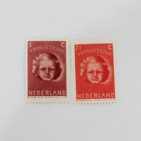 Netherlands 1945 Set of 5 Child Welfare Semi-Postal Stamps MNH OG B154-58