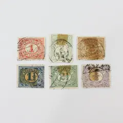 Lot of 6 Netherlands Vurtheim Stamps Used Late 1800s