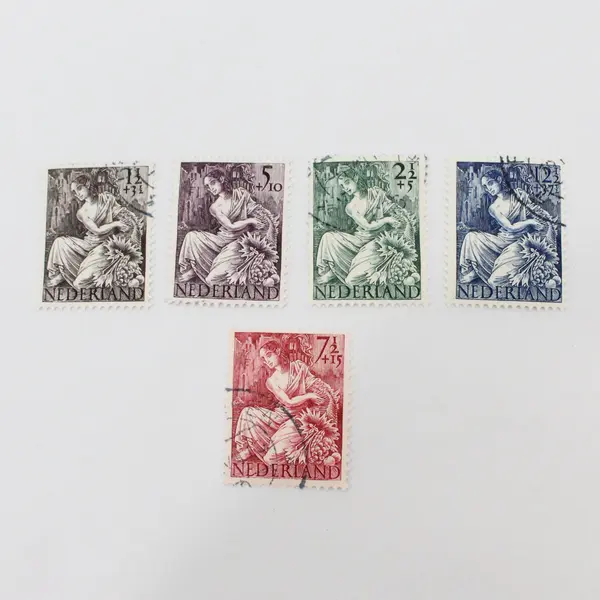 Set Of 5 Netherlands 1946 National Recovery Stamps  SC #B159-63 Used