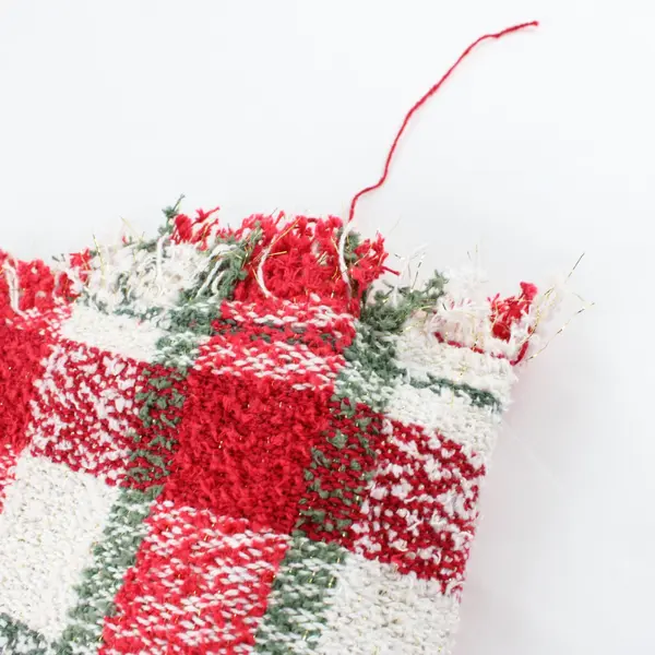 Rachel Zoe Christmas Tree Blanket Plaid Holiday Throw 51x51 in