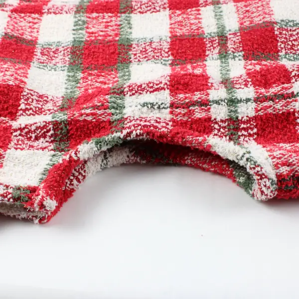 Rachel Zoe Christmas Tree Blanket Plaid Holiday Throw 51x51 in