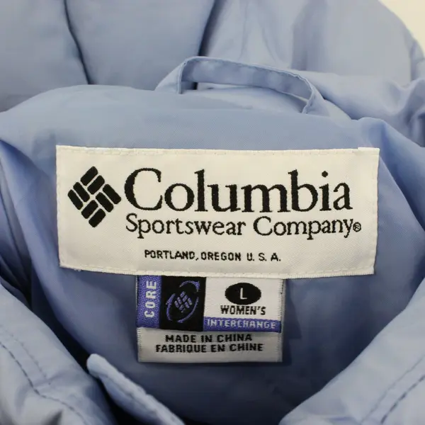 Columbia Women's Large Pale Blue Quilted Zip-Up Puffer Vest
