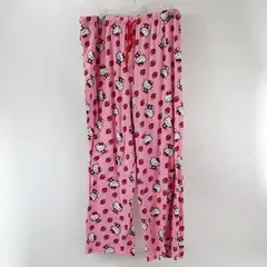 Sanrio Hello Kitty Womens XL Pink Pajama Sleepwear 95% Polyester 5% Spandex