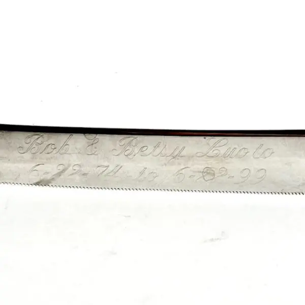25th Wedding Anniversary Knife Engraved Blade Keepsake Wedding Gift
