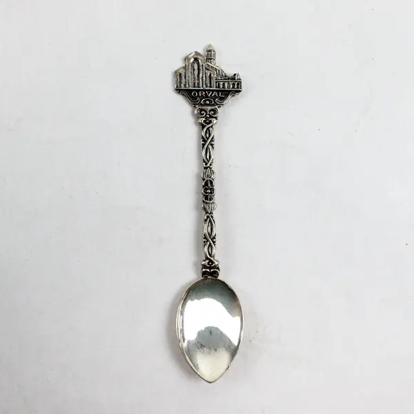 Ornate Orval  Souvenir Spoon Decorative Collectible Polished Oval Bowl