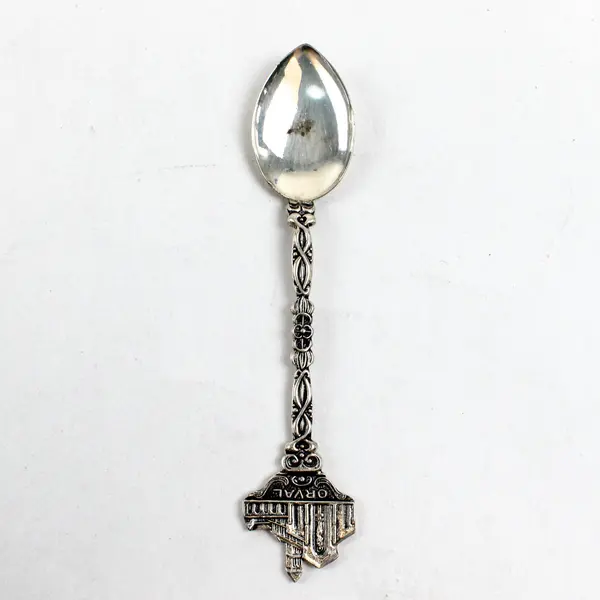 Ornate Orval  Souvenir Spoon Decorative Collectible Polished Oval Bowl