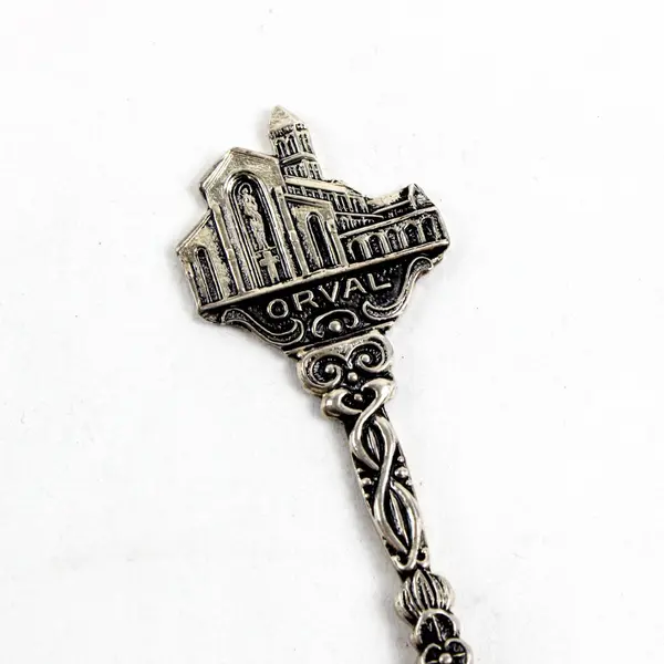 Ornate Orval  Souvenir Spoon Decorative Collectible Polished Oval Bowl