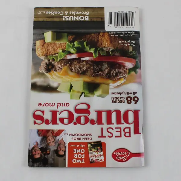 Betty Crocker Best Burgers and More Magazine 68 Recipe Cards Aug/Sep 2010 No 256