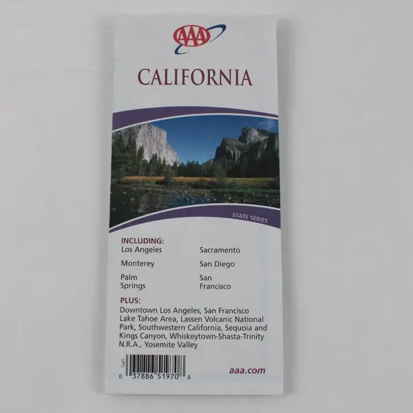 Vintage AAA Member California Road Map 2005-2007