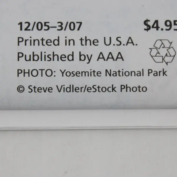 Vintage AAA Member California Road Map 2005-2007