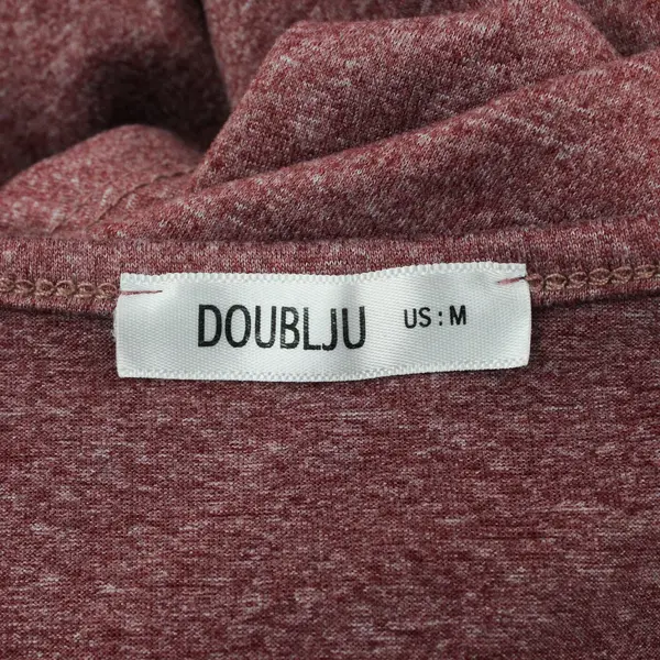 DOUBLJU Red Space Dye Short Sleeve Top Size Medium