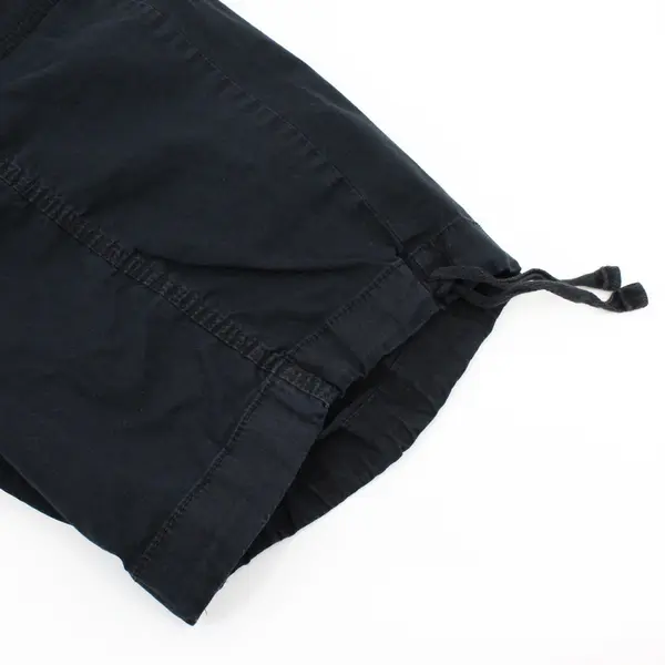 St. John's Bay Women's Cargo Shorts 12 Black Stretch Mid Rise Drawstring