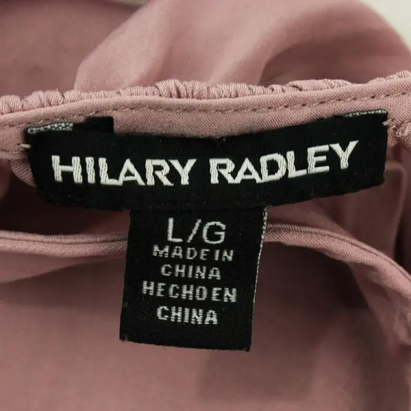 Hilary Radley Lilac Purple Sleeveless 4 Button Down V-Neck Size Large