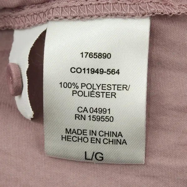 Hilary Radley Lilac Purple Sleeveless 4 Button Down V-Neck Size Large