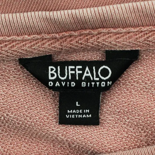 Buffalo David Bitton Pink Sweatshirt Size Large Comfy Casual Lounging Top